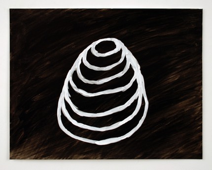 White lined cone painting 2014